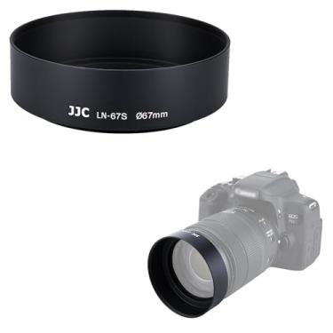 Imagem de JJC Para-sol de metal de alumínio padrão de 67 mm para lentes com rosca de filtro frontal de 67 mm para lentes Nikon AF-S Nikkor 35 mm f/1.4G, Canon EF 35 mm f/2 é lente USM