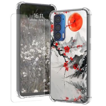 Imagem de Capa transparente para Motorola Moto Edge 2021 (Edge 5G UW) com protetor de tela [antiamarelamento] [proteção contra quedas] Capa protetora transparente de TPU (poliuretano termoplástico) macio e fina