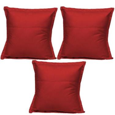 Imagem de Kit 3 Almofadas Cheias para sofá Sala Quarto decorativa 42,5x42,5 Sued