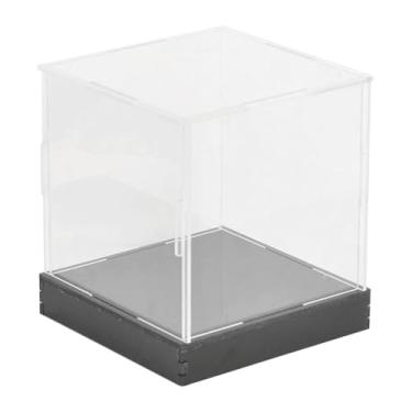 Imagem de JWQFBC Vitrine de Acrílico para Exibição, para Montagem, Vitrine de Colecionador, Suporte de Apresentação, Caixa de Balcão, Cubo para Colecionáveis, Base 15cm x 10cm