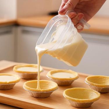 Imagem de Copo medidor de bico de ponta de plástico com escala de 250 ml transparente utensílios de cozimento para cozinha doméstica copo de medição de volume