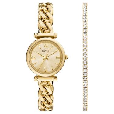 Imagem de Relógio Fossil Feminino Carlie Dourado - ES5387SET/1DN-Feminino