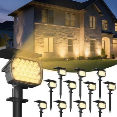 Imagem de Holofotes solares externos VOLISUN 27 LED IP67 à prova d'água, pacote 
