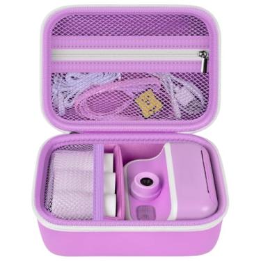 Imagem de GWCASE Capa para câmera infantil compatível com TOZDTO para ESOXOFFORE para Dylanto para Anchioo para TKECWOB para Cimizi para câmera de impressão instantânea masterbee, roxa (apenas caixa)