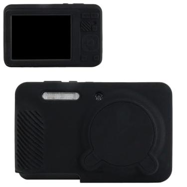 Imagem de MUZIRI KINOKOO Capa de silicone para câmera Kodak PIXPRO FZ55, capa protetora de silicone macio PIXPRO FZ55 - com capa de lente removível - ajuste fino e antiarranhões - preta