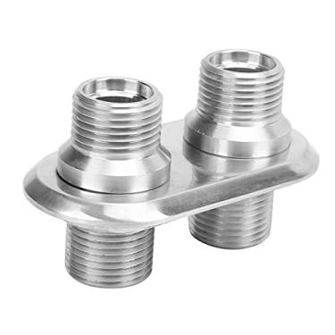 Imagem de Zhjvihx Antepara de Ar Condicionado, Fácil de Usar, Desempenho Estável 2-10 (7/8 pol.-14) Porta de Linha CA para Ar Condicionado de Reposição para Sistemas de Aquecimento (Prata)