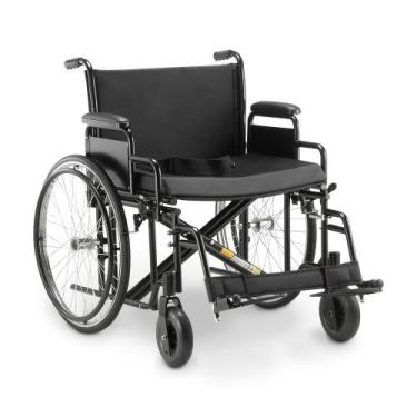 Imagem de Cadeira de Rodas Manual Dobrável Para Obeso 180 Kg assento 62 cm D500 