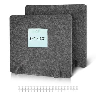 Imagem de DOLLAR BOSS 2 divisórias acústicas de mesa 61 x 50 cm, painéis de privacidade independentes à prova de som para mesa, divisória de mesa com redução de ruído para escritório, casa, sala de aula, área