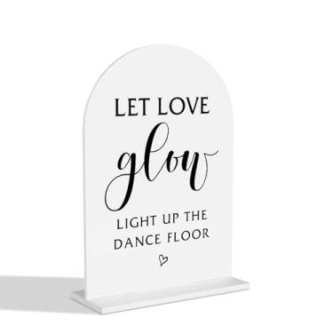 Imagem de Letreiro Let Love Glow para casamento, mesa de casamento, para noivado, chá de panela, recepção, evento, festa, decoração acrílica