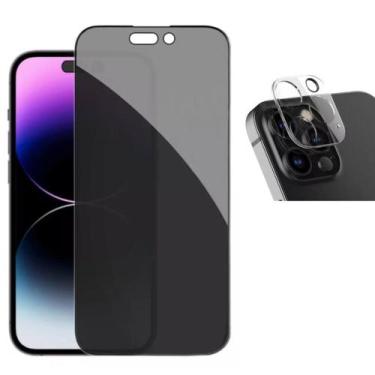 Imagem de Pelicula 3D Privacidade Para ip 13 Pro Max Película Câmera - inova