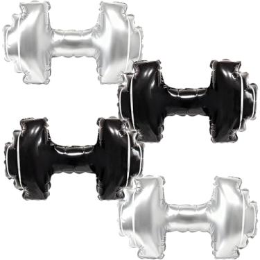 Imagem de Balões de halteres de academia para decoração de aniversário de academia, pesos de bebê, decoração de festa, conjuntos de pesos infantis para meninos, decorações de festa de luta livre