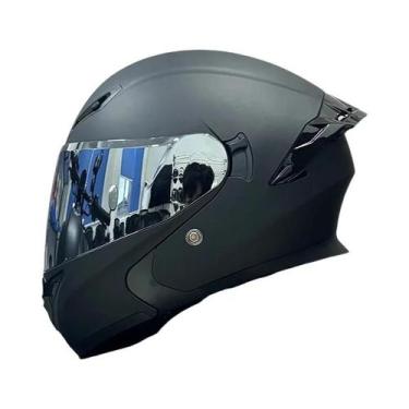 Imagem de Capacete De Motocicleta Unissex Aprovado Pelo DOT Com Visor Duplo Prot