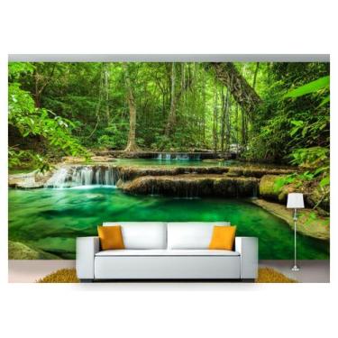 Imagem de Papel De Parede Cachoeira Natureza Mata 3D Nch213 3M² - Você Decora