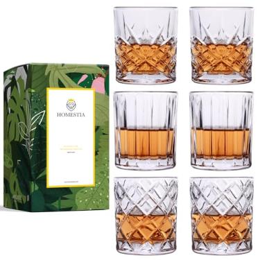 Imagem de Homestia Copos de shot, 67.2 g Vintage Esculpido Padrão Conjunto de 6, Copo de Café Espresso Transparente com Base Pesada, Copos de Cristal Cordial, Copos Pequenos de Licor para Uísque, Tequila, Vodka