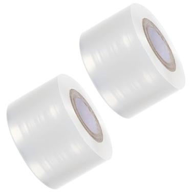 Imagem de 2 peças 150 m mini envoltório elástico para garrafas, prensa e selar plástico para garrafas/frascos, rolo de envoltório retrátil não aquecido para serviço pesado, envoltórios aderentes para copo
