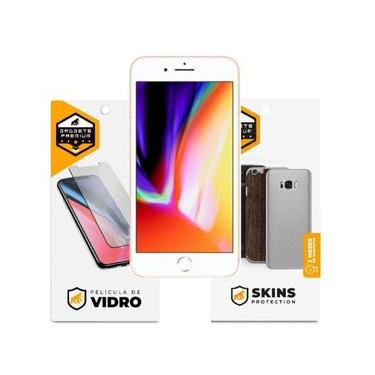 Imagem de Película de Vidro Dupla + Traseira Fibra de Carbono para iPhone 8 Plus - Gshield