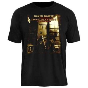 Imagem de Camiseta David Bowie Stamp Unissex em Algodão Manga Curta-Unissex