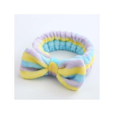 Imagem de Faixa de cabelo feminina de spa, laço de lã coral macio para lavar o rosto, maquiagem, cuidados com a pele, chuveiro, presentes para adolescentes e adultos (rosa)