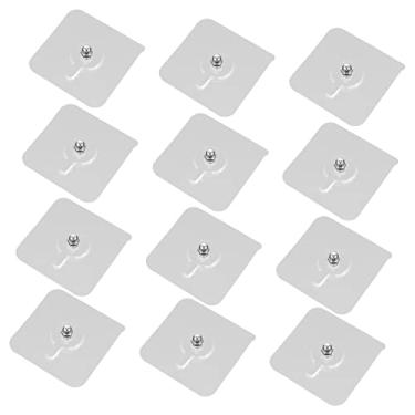 Imagem de Hohopeti Kit de pendurar fotos, 12 peças de ganchos adesivos sem rastros para drywall cabides de parede sem perfuração para molduras