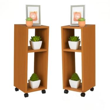 Imagem de Mesa de Cabeceira Apoio Criado Mudo com Rodinhas Quarto Decoração, mesa lateral para sala, mesa lateral para sala,mesa apoio(2)