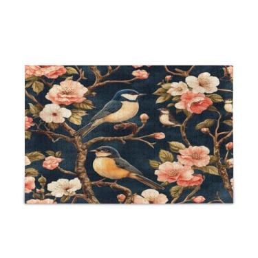 Imagem de WELLDAY Quebra-cabeça floral com pássaros 1000 peças grande jogo de arte para adultos adolescentes