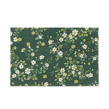 Imagem de WELLDAY Quebra-cabeça floresta flores verdes 1000 peças grande jogo de arte para adultos adolescentes