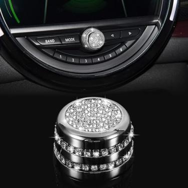 Imagem de TOMALL Capa Para Botão De Volume Bling Sound Compatível Com Mini Cooper Clubman Countyrman F54 F55 F56 F60, Acabamento Rádio No Console Central, Acessórios Internos Carro