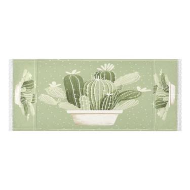 Imagem de Wassud Cacto em tampas de lavadora e secadora de panelas, protetor de lavadora com sacos de armazenamento, capa de geladeira à prova de poeira com bolsos para lavanderia doméstica, cozinha, 120 x 55