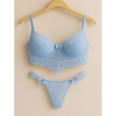 Imagem de Conjunto de Lingerie Renda sem Bojo e Calcinha - c8 LETÍCIA, Frozen, G