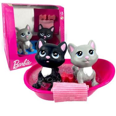 Imagem de Gatinhas Hora do Banho Mini Pets Barbie 2 Gatas na Banheira, Gatinhas 