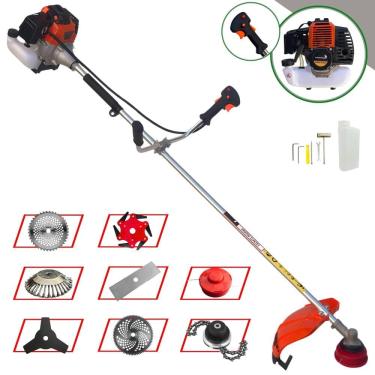 Imagem de Máquina de Corta Grama Import Way IWRGM2T5X163 À Gasolina 63cc 3HP 7.500rpm Multifunções Profissional Completa Com Carretel Nylon + 7 Opções de Corte