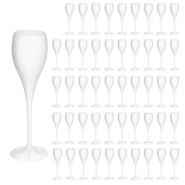 Imagem de Taça de Espumante 120ml Kit 50un Brut Alto Padrão Acrílico - NEOPLAS, 