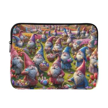 Imagem de Capa acolchoada para laptop Gnomos de Páscoa colorida à prova de choque capa protetora para notebook 15,6