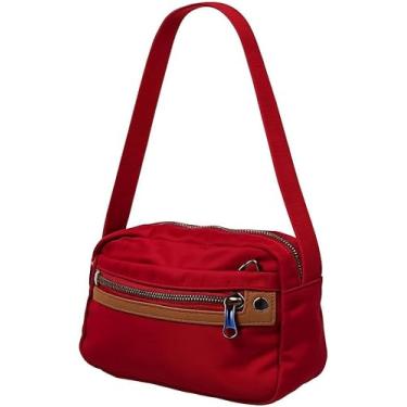 Imagem de Pochete Bolsa Transversal Feminina – Compacta, Leve e Moderna | Alça Ajustável, Zíper Seguro e Bolso Interno | Ideal para Viagens, Passeios e Uso Diário (Vinho)