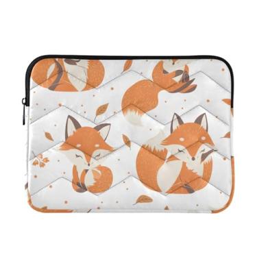 Imagem de Capa protetora de computador durável Playful Fox, bolsa de viagem para computador, pasta para laptop para mulheres de 13 a 14 polegadas