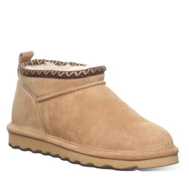 Imagem de BEARPAW Bota feminina Super Shorty Deco várias cores | Bota feminina no tornozelo | Bota feminina sem cadarço | Bota de inverno confortável, Café Gelado, 37