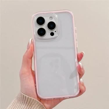 Imagem de Capa de celular com alça de pulso para iPhone 16E 14 15 16 Plus 11 12 13 16 Pro Max, capa magnética transparente à prova de choque, rosa B, para iPhone 12