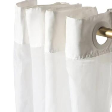 Imagem de Cortina Box Banheiro Fosca Antimofo Flexível 1.40m × 2,00m cortina banheiro para Uso Residencial e Comercial com Boa Vedação, Privacidade e Entrada de Luz