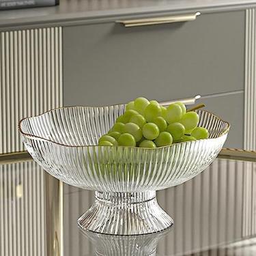Imagem de GLOGLOW Prato/fruta/bandeja Com Furo de Drenagem, Base Removível, Design Transparente, 9,8 X 4,7 X 5,1 pol., para Casa e Escritório Frutas Com Pés de Plástico Nan (Transparente)