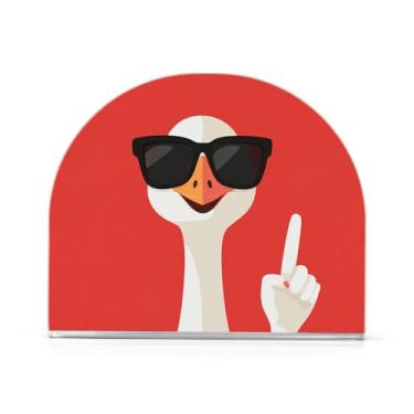 Imagem de Porta-guardanapos vermelhos de ganso engraçado para mesa, porta-guardanapos com peso, 1 pacote, porta-guardanapos para guardanapos de pano