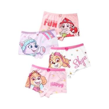 Imagem de Conjunto De 4 Calcinhas De Algodão Para Meninas Com Estampa Da Patrulh