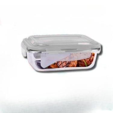 Imagem de Kit de 1 a 5 Potes Herméticos de Vidro Borossilicato 370ml – Tampa com 4 Travas, para Micro-ondas, Forno e Freezer(1 Pote)