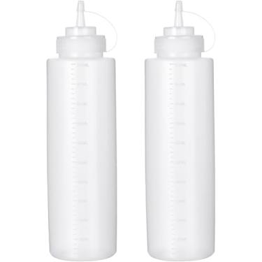 Imagem de ishphso Garrafas premium à prova de vazamento de molho de plástico, ketchup, condimentos e xarope para cozinha, massa de panqueca, molho de salada, óleo de cozinha - livre de BPA, lavável na
