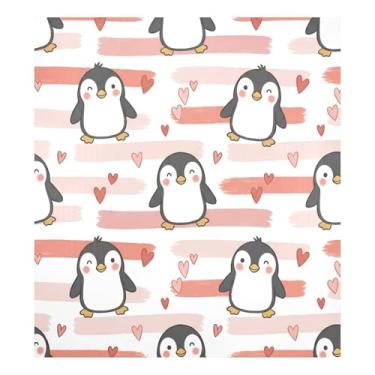 Imagem de Blueangle Love Penguins Capa de ímã para lava-louças, decoração de capa frontal de lava-louças, adesivos de eletrodomésticos, adesivos de eletrodomésticos, adesivo magnético decorativo de 58,4 cm C x