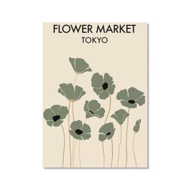 Imagem de Impressão de arte de parede verde sálvia Matisse arte de parede abstrato mercado de flores Picasso exposição pôsteres minimalistas linha arte folha boho decoração de quarto (SKU2,8x30,5 cm = (20 x 30
