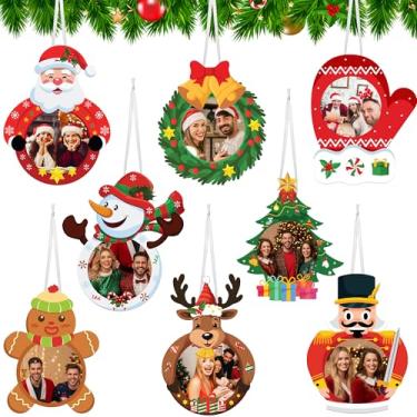 Imagem de KatchOn, Enfeites de Natal – Pacote com 12 | Enfeites de Natal | Ornamentos de foto personalizados para ambientes internos | Moldura para festa de Natal | Moldura para decoração de Natal em ambientes
