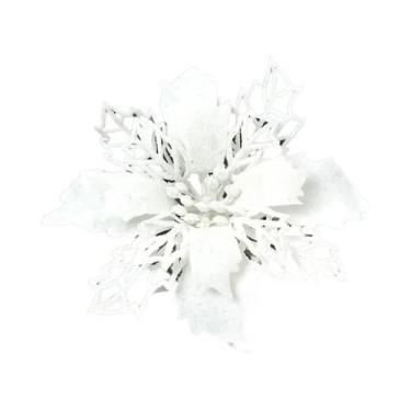 Imagem de Flores Artificiais Vermelhas, 11cm, Flores Falsas, Decoração De Árvore