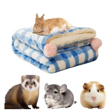 Imagem de Copfeu Tapete de cama de porquinho da índia - Forro de gaiola de rato lavável, acessórios de cama cobertores de lã macia para rato, coelho, chinchila, ouriço, furão, gatinho, cachorrinho, gato e