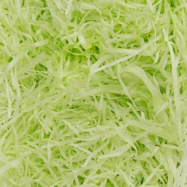 Imagem de Recheio de grama ráfia, papel desfiado de 100 g para caixa de presente, decoração artesanal, enchimento sustentável para lembrancinhas de festa (verde)