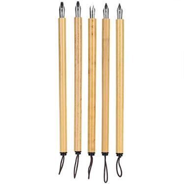 Imagem de Generic Conjunto de Caneta Dip de Caligrafia mangá, Kit de Pintura de Desenho Durável para Material Escolar (Conjunto de pontas planas)